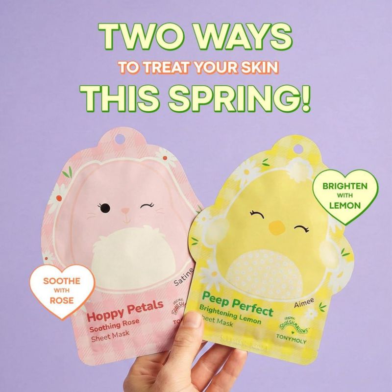 Set de 6 mascarillas de hoja TONYMOLY x Squishmallows