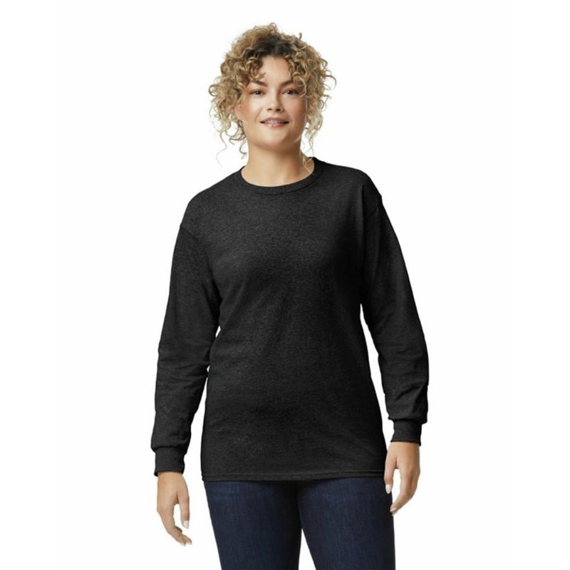 Camiseta de manga larga Gildan G2400 negra pack de 10 talla grande