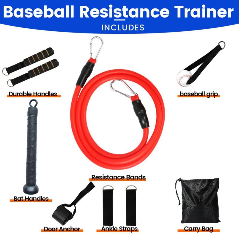Entrenador de Béisbol Davllin - Set de Bandas de Resistencia de 120 cm