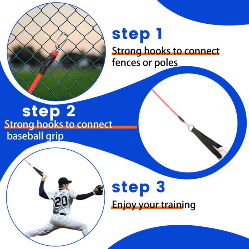 Entrenador de Béisbol Davllin - Set de Bandas de Resistencia de 120 cm