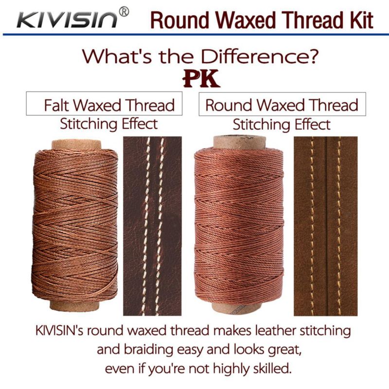 Hilo encerado KIVISIN 055 mm 70 m – Set de 12 colores