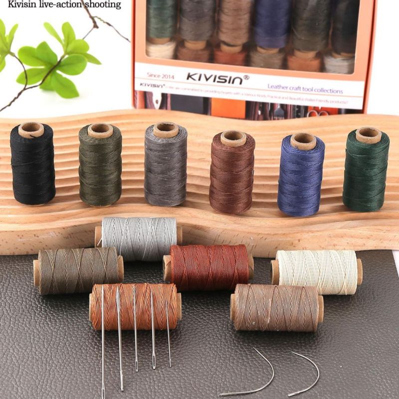 Hilo encerado KIVISIN 055 mm 70 m – Set de 12 colores
