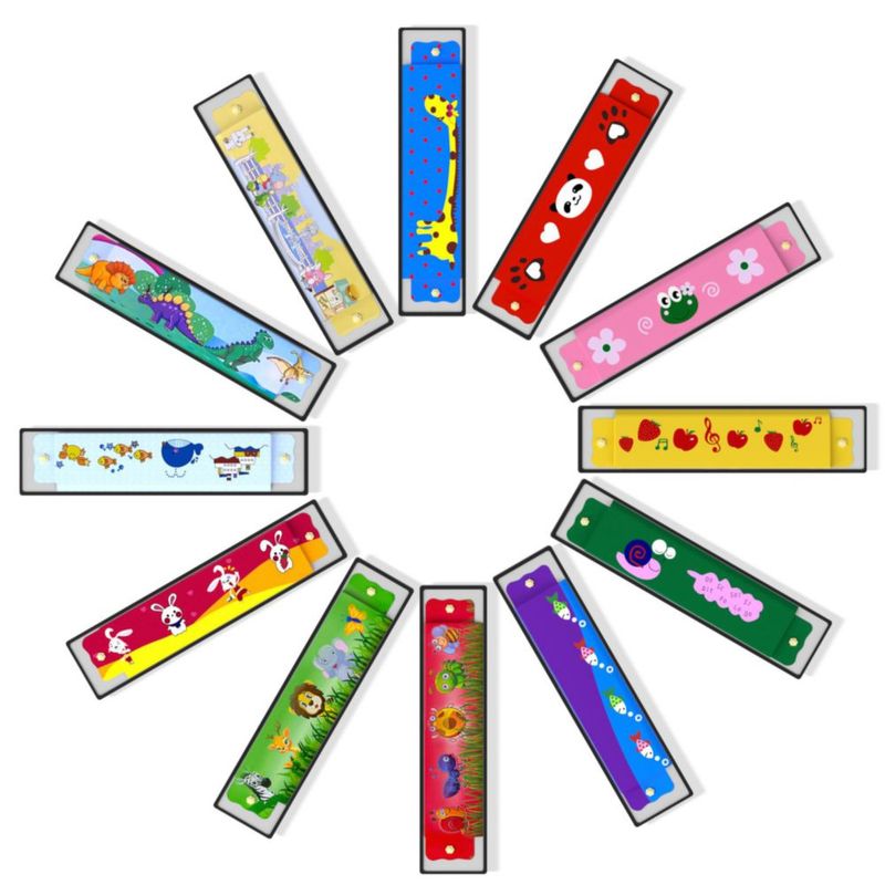 Armónica Wholelovein 13 cm para niños 16 agujeros paquete de 50