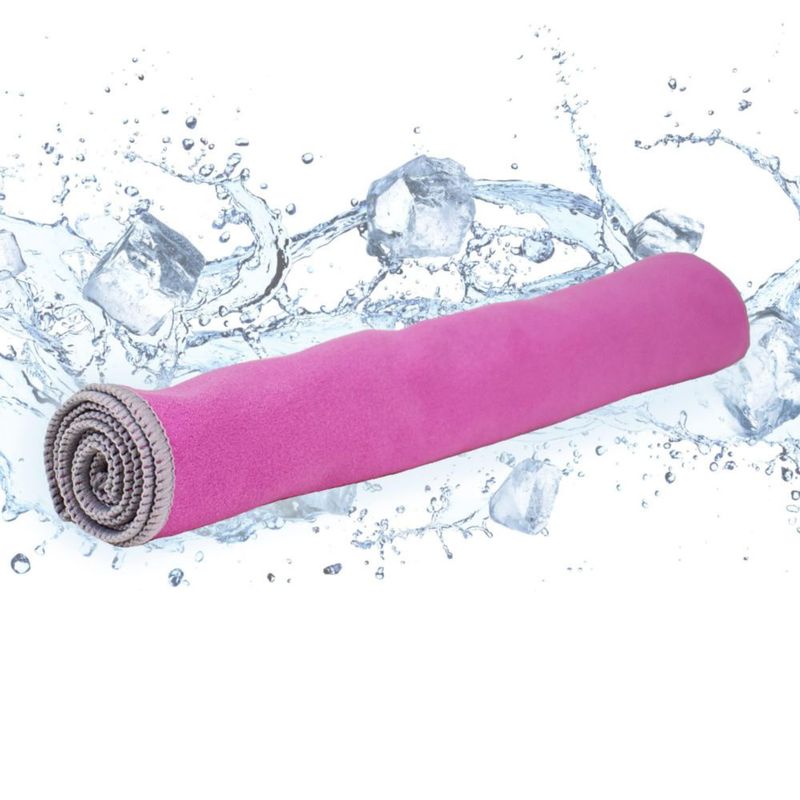 Toalla FROGG TOGGS Rosa de Microfibra Refrigerante 84 cm x 27 cm