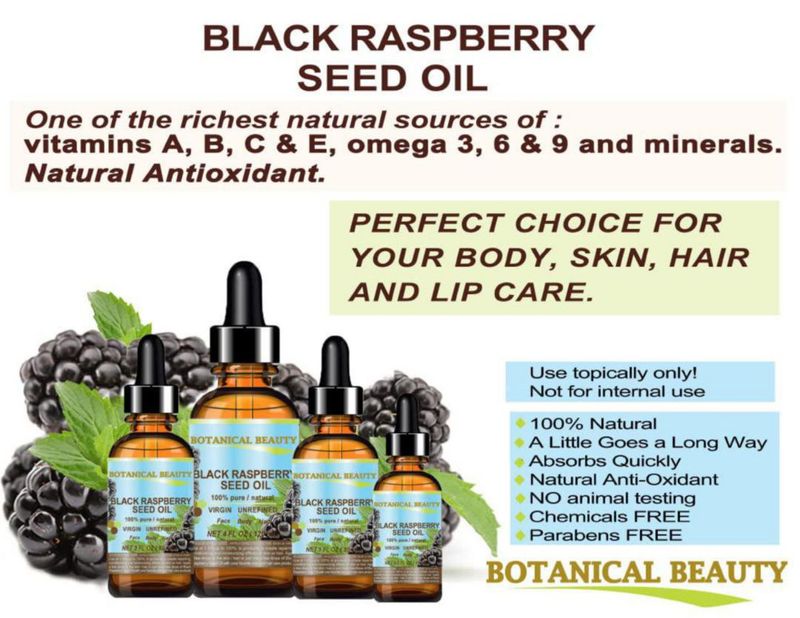 Aceite de Semilla de Frambuesa Negra 30 ml 100 % Puro – Botanical Beauty