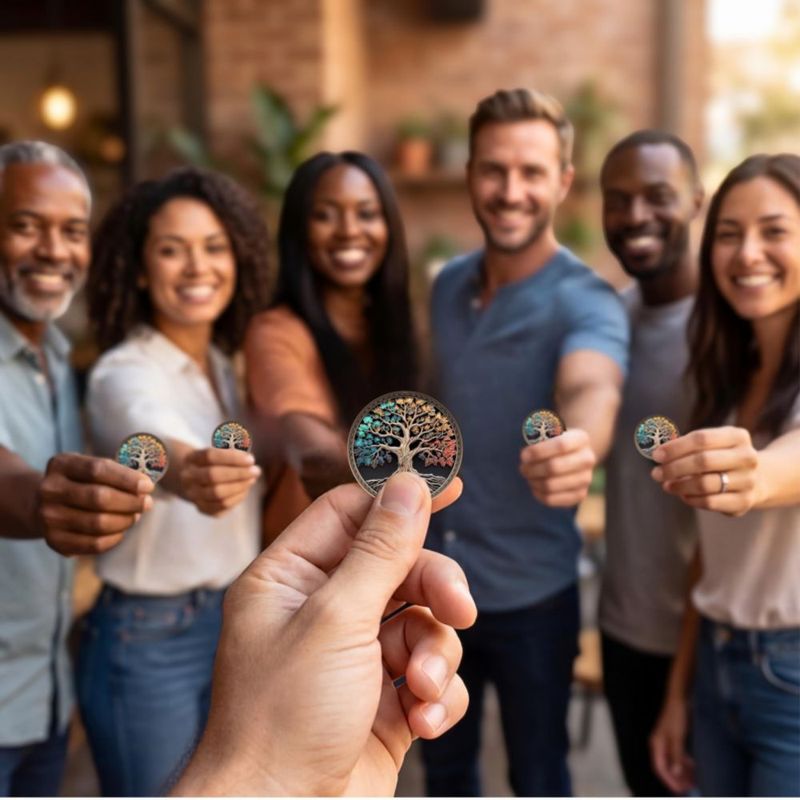 Monedas de Sobriedad MilestoneMint - Pack de 10 - Árbol de la Vida (AA)