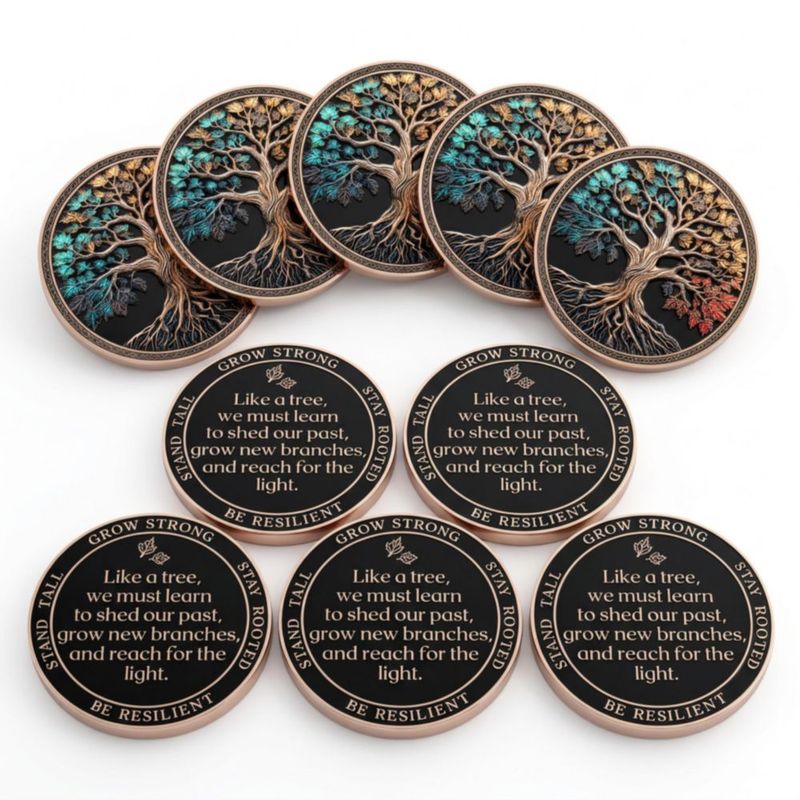Monedas de Sobriedad MilestoneMint - Pack de 10 - Árbol de la Vida (AA)
