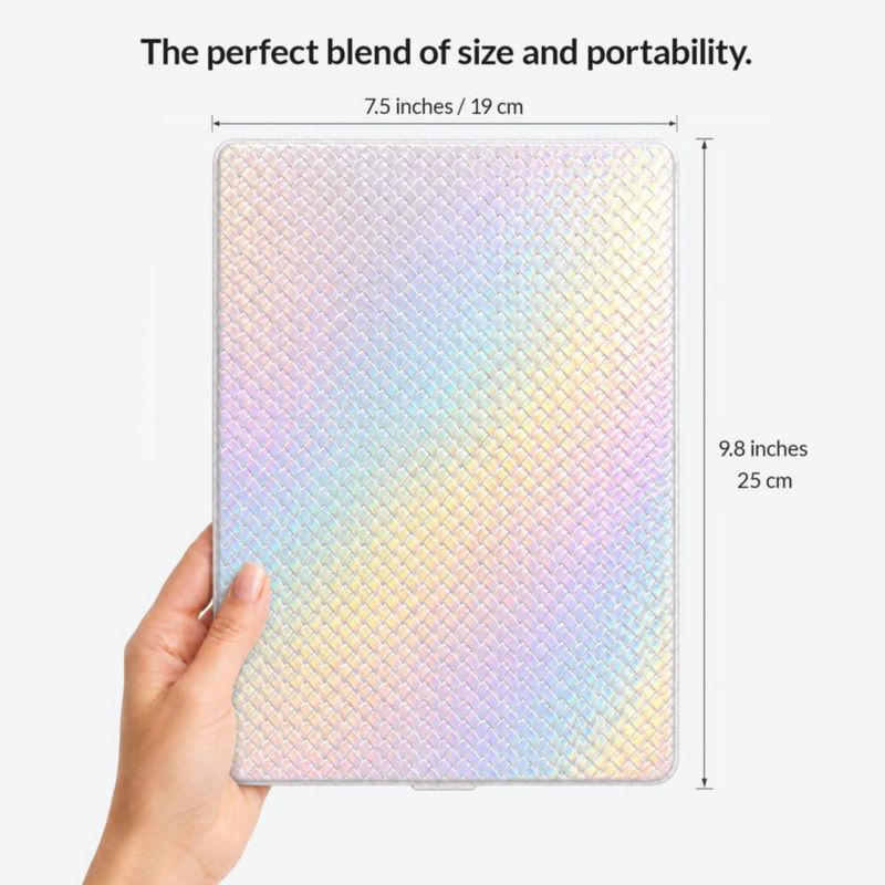Espejo de Maquillaje HUGOAI 30 cm con Luces Arcoíris Plegable