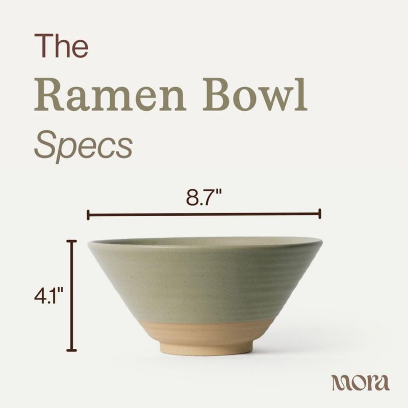 Juego de tazones de ramen MORA 2 x 45 oz Tomillo apto para microondas