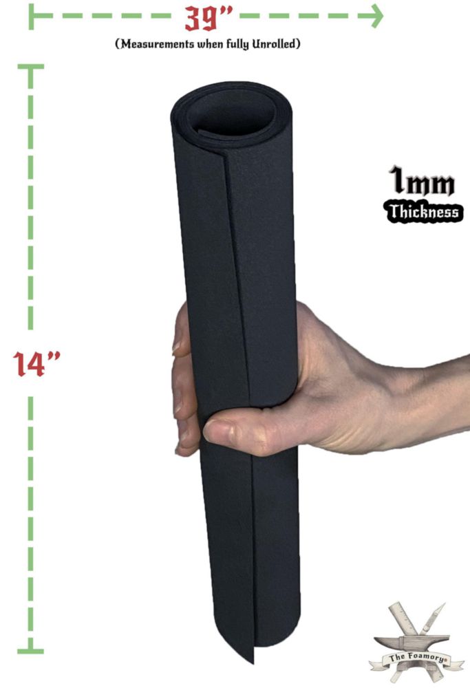 Lámina de espuma EVA The Foamory 1 mm 39 x 14 cm negro