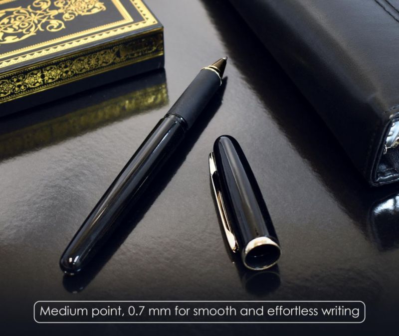 Bolígrafo de Gel Better Office Products Negro 07 mm (2 unidades)
