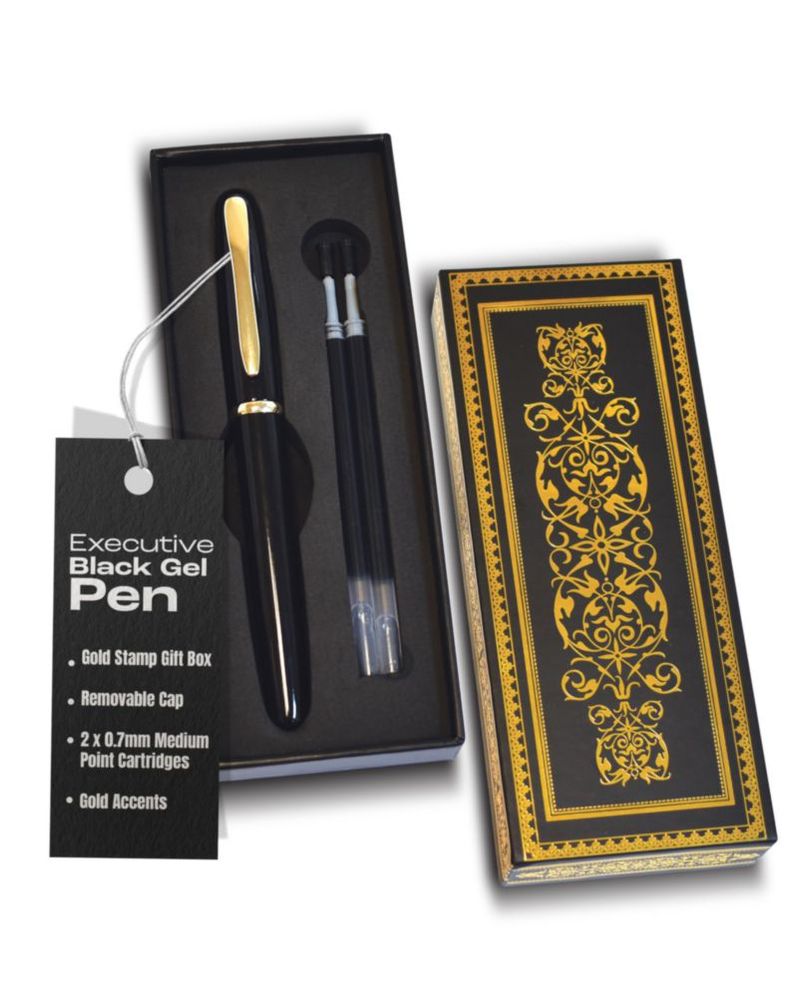 Bolígrafo de Gel Better Office Products Negro 07 mm (2 unidades)