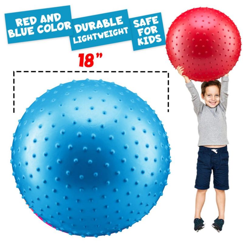 Pelotas Sensoriales PlayBolt 46 cm (2 piezas) con Bomba