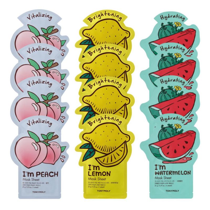 Mascarilla TONYMOLY Bright & Juicy 12 unidades Vitamina C antioxidante