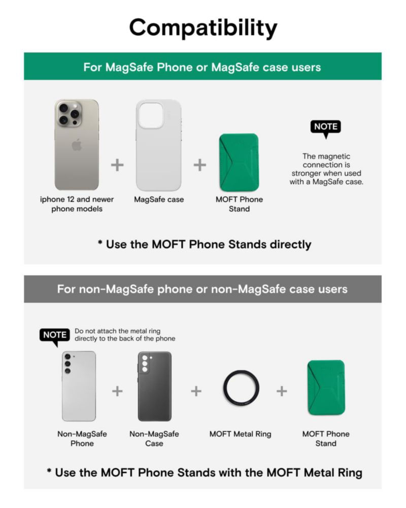 Soporte para Teléfono MOFT compatible con MagSafe - Verde Oz