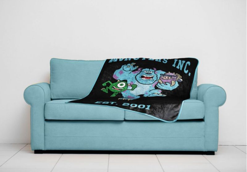 Cobija decorativa Jay Franco 102 × 127 cm Monsters Inc. Negra