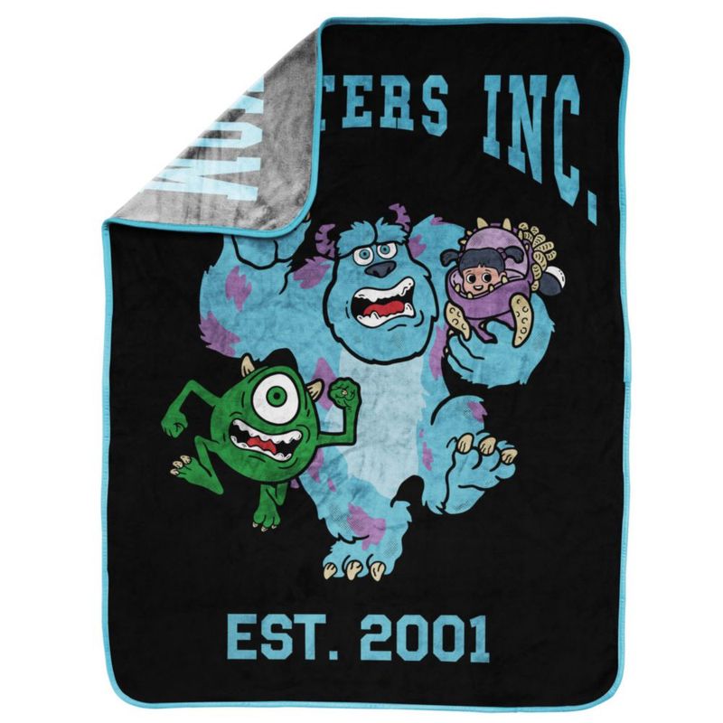 Cobija decorativa Jay Franco 102 × 127 cm Monsters Inc. Negra
