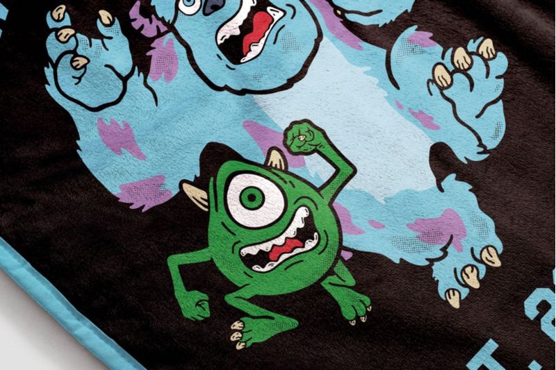 Cobija decorativa Jay Franco 102 × 127 cm Monsters Inc. Negra