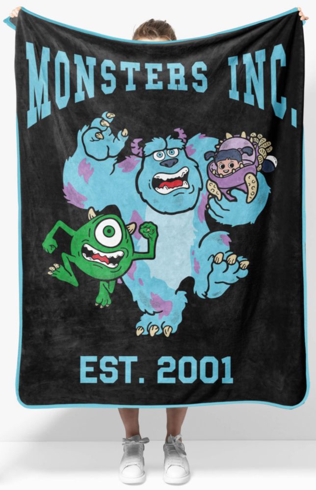 Cobija decorativa Jay Franco 102 × 127 cm Monsters Inc. Negra