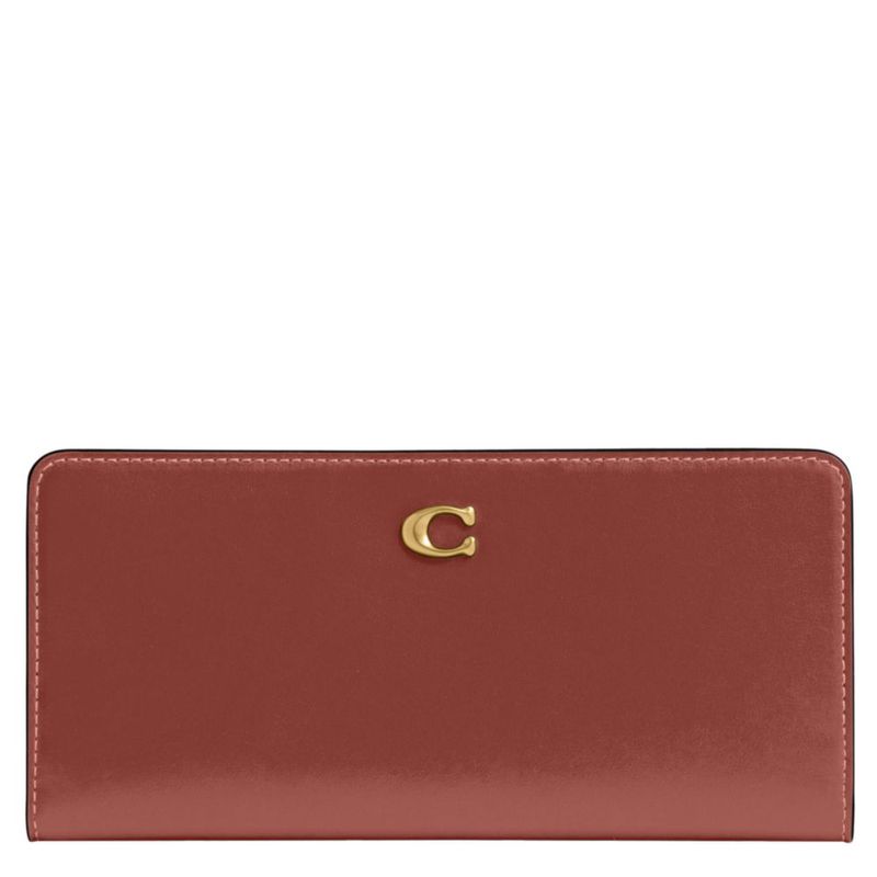 Cartera Coach Essential Slim de Cuero de Becerro 19 cm
