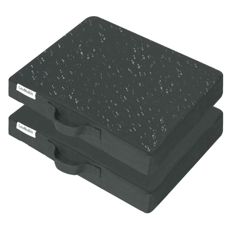 Almohadillas para asiento LevNubis pack de 2 56 cm impermeables gris