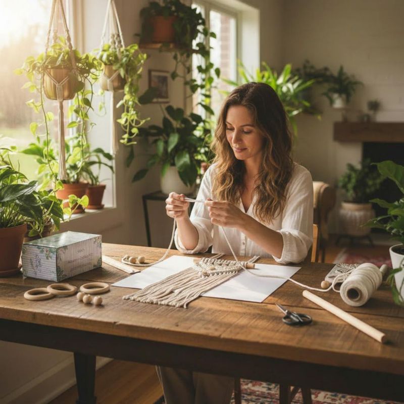 Kit de macramé Ewparts para principiantes y adultos – incluye libro de instrucciones
