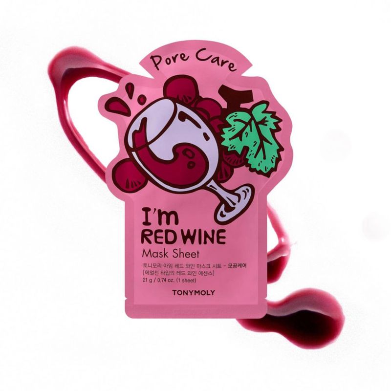 Mascarilla hidratante TONYMOLY I'm Real Red Wine paquete de 1