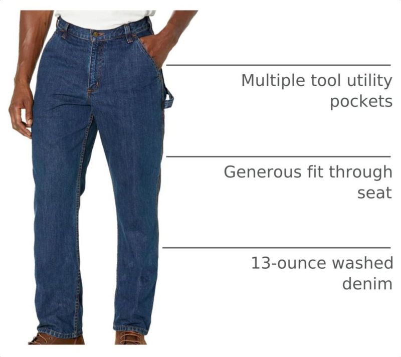 Pantalones de mezclilla Carhartt W34xL76 Canal Corte recto suelto