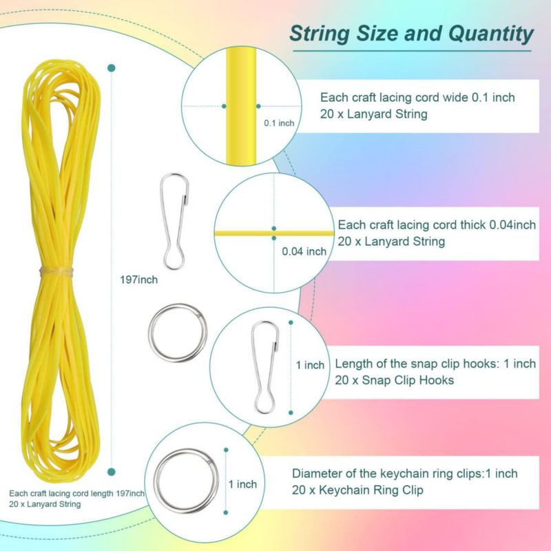 Cordón de Trenzado ACRSIKR 5 m 20 colores – Kit de Manualidades