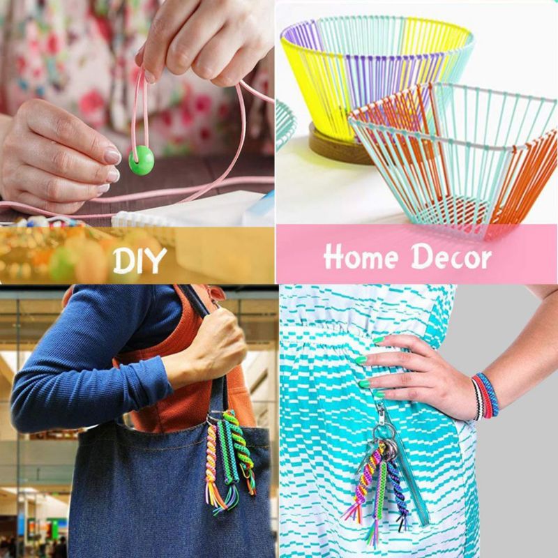 Cordón de Trenzado ACRSIKR 5 m 20 colores – Kit de Manualidades