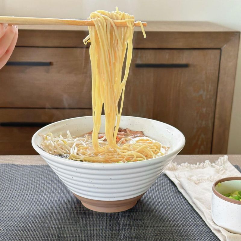 Juego de 2 tazones para ramen MORA 45 oz (1 290 ml) blanco apto para microondas