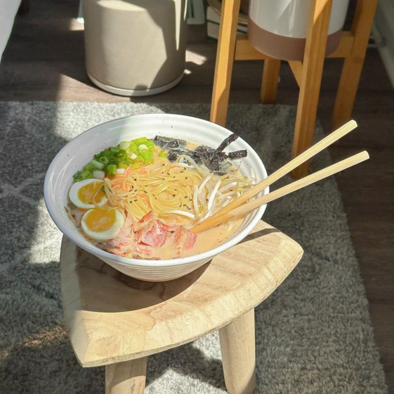 Juego de 2 tazones para ramen MORA 45 oz (1 290 ml) blanco apto para microondas