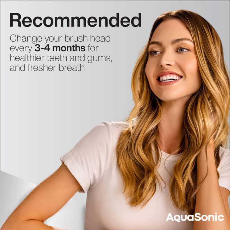 Cabezal de cepillo Aquasonic Icon 6 unidades plateado