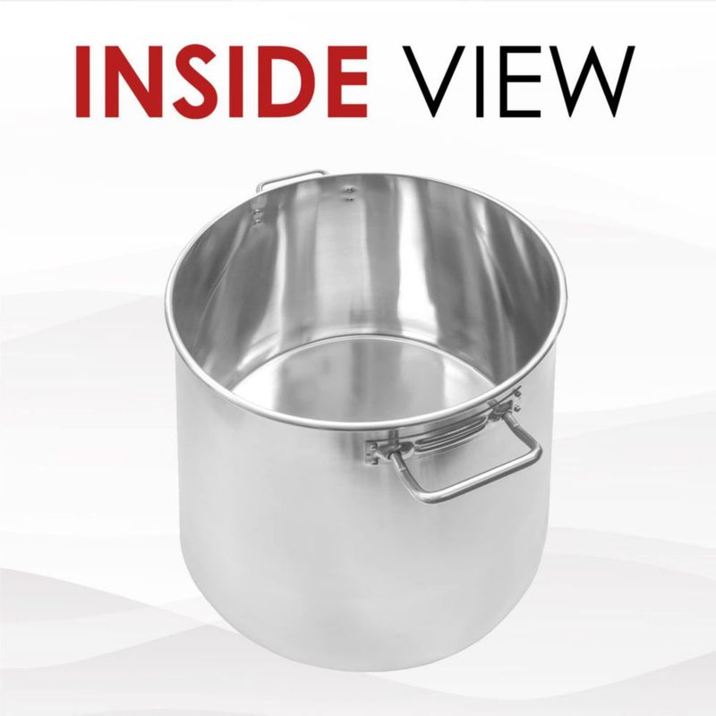 Olla de gran capacidad Concord Cookware 40 L de acero inoxidable
