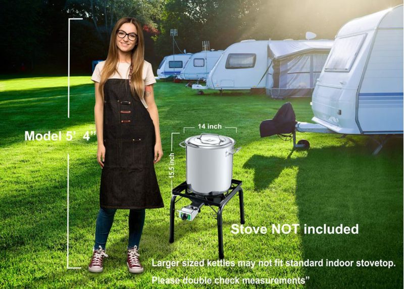 Olla de gran capacidad Concord Cookware 40 L de acero inoxidable