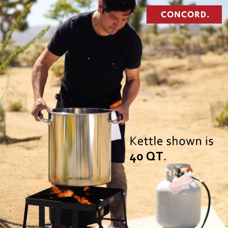 Olla de gran capacidad Concord Cookware 40 L de acero inoxidable