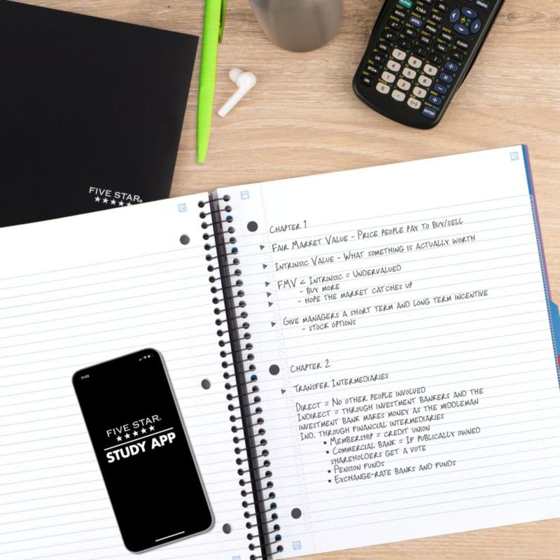 Cuaderno Five Star 3 Asignaturas 22 cm 150 Hojas Púrpura Amatista