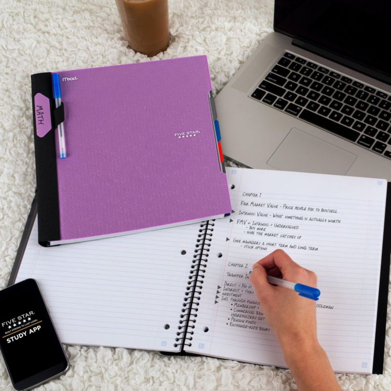 Cuaderno Five Star 3 Asignaturas 22 cm 150 Hojas Púrpura Amatista