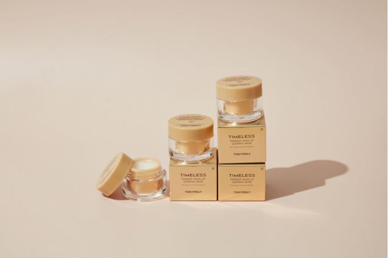 Mascarilla de labios nocturna TONYMOLY con manteca de cacao y ácido hialurónico