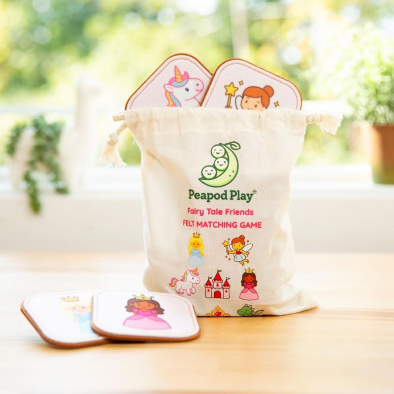 Juego de Memoria Peapod Play Princesa de Fieltro – 16 piezas 1+ años