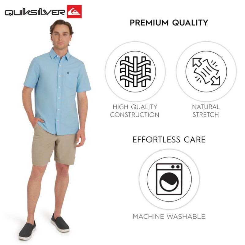 Camisa Quiksilver XL Azul Claro Seersucker