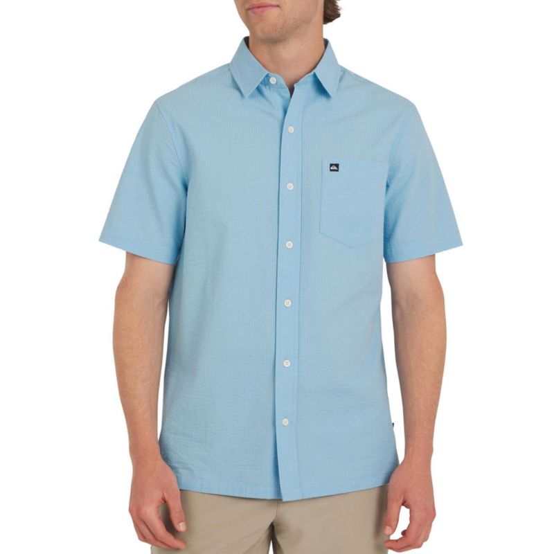 Camisa Quiksilver XL Azul Claro Seersucker