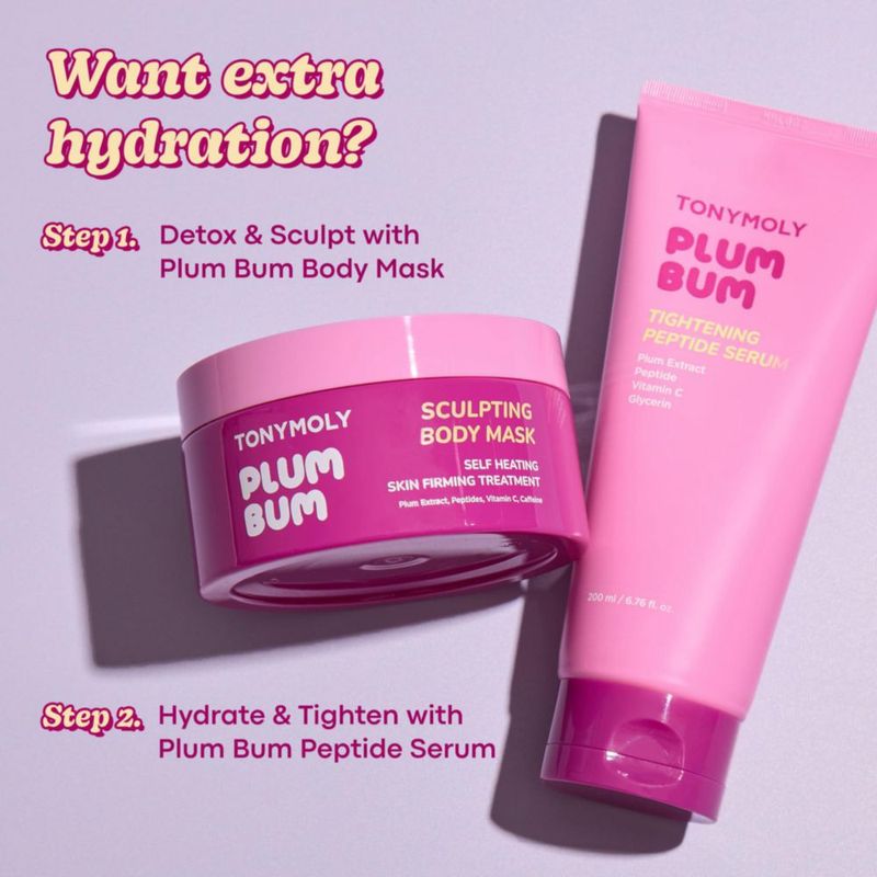 Mascarilla Corporal TONYMOLY Plum Bum - Cuidado Reafirmante y Anticelulitis