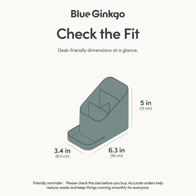 Caddy BLUE GINKGO Verde – Fabricado en Corea