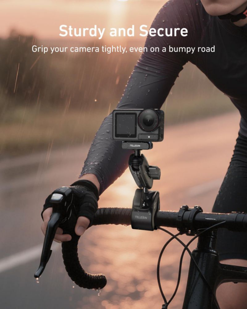 Soporte TELESIN para bicicleta 9-38 mm DJI Osmo Pocket/Action