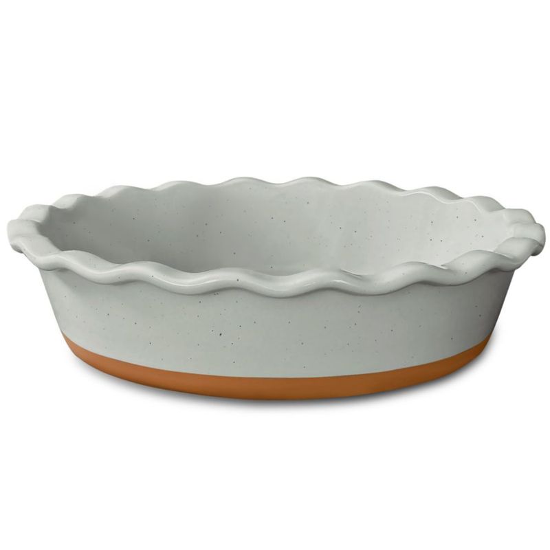 Molde para tarta MORA de cerámica 23 cm profundo con ribete acanalado color Earl Grey