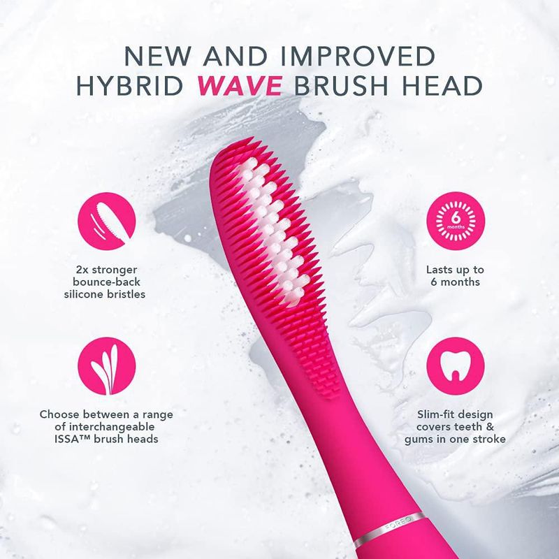 Cabezal de cepillo FOREO ISSA Hybrid Wave fucsia 6 meses