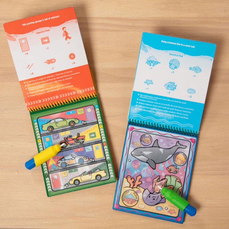 Pack de 2 libros para colorear Melissa & Doug Water Wow!