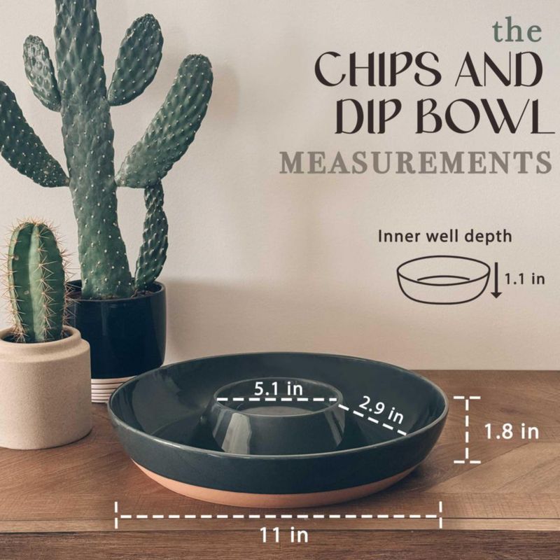 Tazón para Chips y Dip MORA Cerámico Color Carbón – Grande