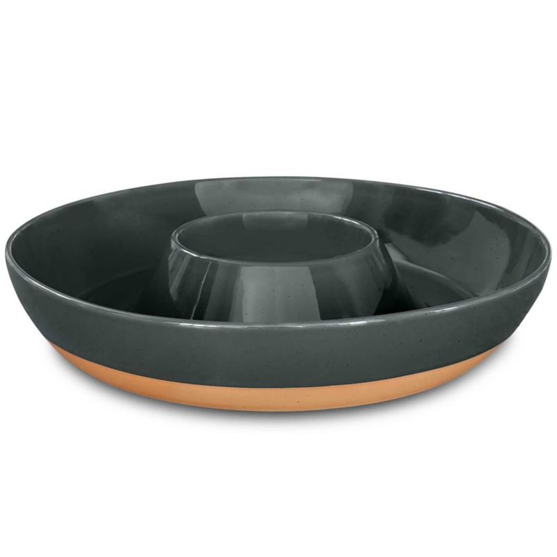 Tazón para Chips y Dip MORA Cerámico Color Carbón – Grande